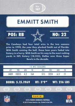 2015 Donruss - Stat Line Career Green #167 Emmitt Smith Back