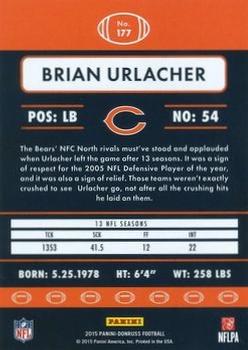 2015 Donruss - Stat Line Career Green #177 Brian Urlacher Back