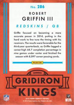 2015 Donruss - Stat Line Career Green #286 Robert Griffin III Back