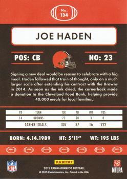 2015 Donruss - Stat Line Season #134 Joe Haden Back