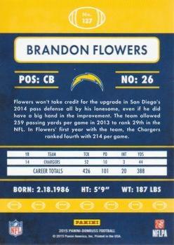 2015 Donruss - Stat Line Season #137 Brandon Flowers Back