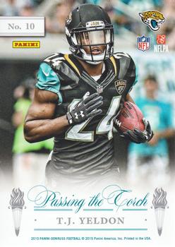 2015 Donruss - Elite Passing the Torch #10 Fred Taylor / T.J. Yeldon Back