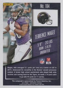 2015 Panini Contenders #184 Terrence Magee Back