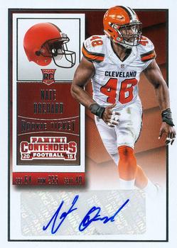 2015 Panini Contenders #179 Nate Orchard Front