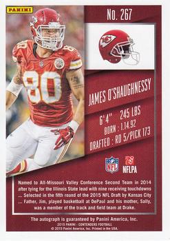 2015 Panini Contenders #267 James O'Shaughnessy Back