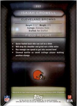 2015 Topps Field Access #117 Isaiah Crowell Back