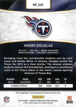 2015 Donruss Signature Series #241 Harry Douglas Back