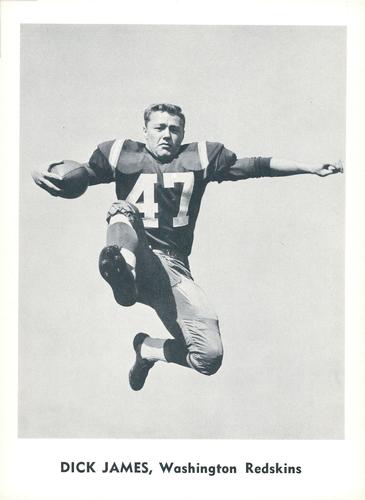 1959 Jay Publishing Washington Redskins #NNO Dick James Front