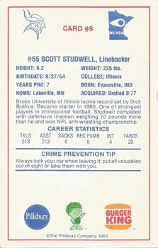 1983 Minnesota Vikings Police #9 Scott Studwell Back