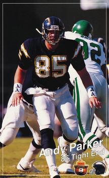 1990 San Diego Chargers Smokey #NNO Andy Parker Front
