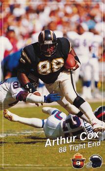 1990 San Diego Chargers Smokey #NNO Arthur Cox Front