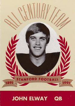 1991 Stanford Cardinal All-Century #NNO John Elway Front