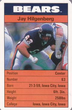 1987 Ace Fact Pack Chicago Bears #10 Jay Hilgenberg Front