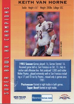 1995 Kemper Chicago Bears Super Bowl XX 10th Anniversary #NNO Keith Van Horne Back