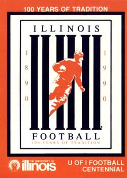 1990 State Farm Insurance Illinois Fighting Illini Centennial #45 Football Centennial Front