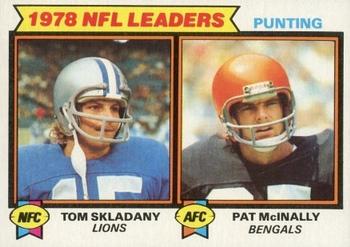 1979 Topps - Cream Colored Back #6 1978 Punting Leaders (Tom Skladany / Pat McInally) Front