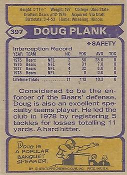 1979 Topps - Cream Colored Back #397 Doug Plank Back