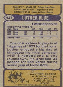 1979 Topps - Cream Colored Back #427 Luther Blue Back