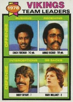 1979 Topps - Cream Colored Back #432 Chuck Foreman / Ahmad Rashad / Bobby Bryant / Mark Mullaney Front