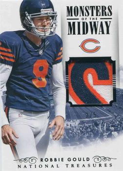 2014 Panini National Treasures - Monsters of the Midway Memorabilia Prime #MM-RG Robbie Gould Front