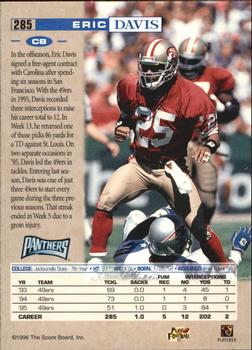 1996 Pro Line - Anaheim National #285 Eric Davis Back