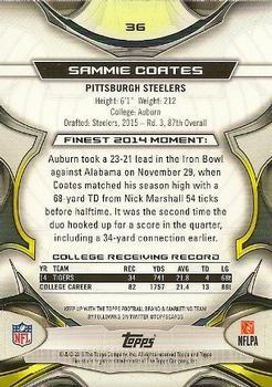 2015 Finest - Refractor #36 Sammie Coates Back