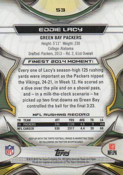 2015 Finest - Refractor #53 Eddie Lacy Back