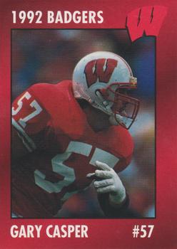 1992 Wisconsin Badgers Program Cards #17 Gary Casper Front