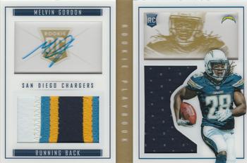 2015 Panini Playbook - Rookie Booklet Signatures Gold #65 Melvin Gordon Front