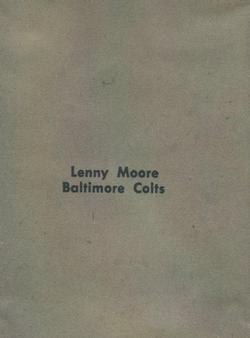 1961 Fleer Wallet Pictures #NNO Lenny Moore Back