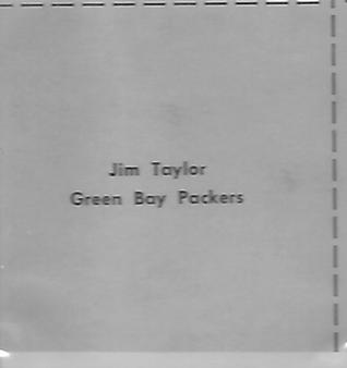 1961 Fleer Wallet Pictures #NNO Jim Taylor Back