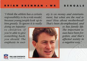 1992 Pro Line Portraits - National Convention #NNO Brian Brennan Back