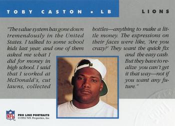 1992 Pro Line Portraits - National Convention #NNO Toby Caston Back