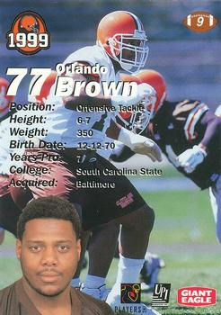 1999 Giant Eagle Cleveland Browns #9 Orlando Brown Back