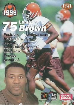 1999 Giant Eagle Cleveland Browns #14 Lomas Brown Back