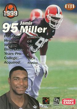 1999 Giant Eagle Cleveland Browns #15 Jamir Miller Back