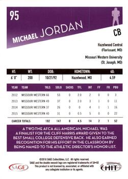 2016 SAGE HIT #95 Michael Jordan Back