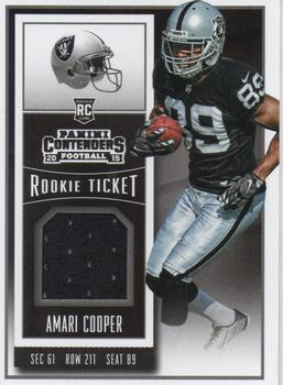 2015 Panini Contenders - Rookie Ticket Swatches Team Helmets #RTS-AC Amari Cooper Front