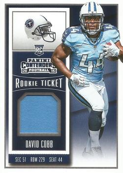2015 Panini Contenders - Rookie Ticket Swatches Team Helmets #RTS-DC David Cobb Front