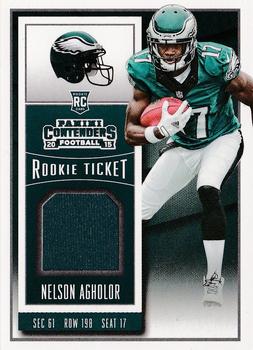 2015 Panini Contenders - Rookie Ticket Swatches Team Helmets #RTS-NA Nelson Agholor Front