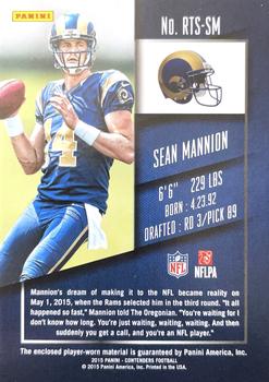 2015 Panini Contenders - Rookie Ticket Swatches Team Helmets #RTS-SM Sean Mannion Back
