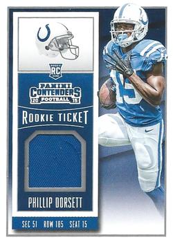 2015 Panini Contenders - Rookie Ticket Swatches Team Helmets #RTS-PD Phillip Dorsett Front