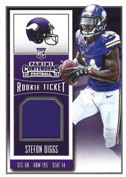 2015 Panini Contenders - Rookie Ticket Swatches Team Helmets #RTS-SD Stefon Diggs Front