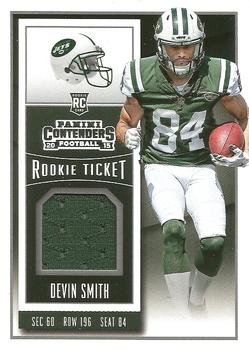 2015 Panini Contenders - Rookie Ticket Swatches Team Helmets #RTS-DS Devin Smith Front