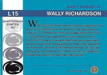 2007 TK Legacy Penn State Nittany Lions #L15 Wally Richardson Back