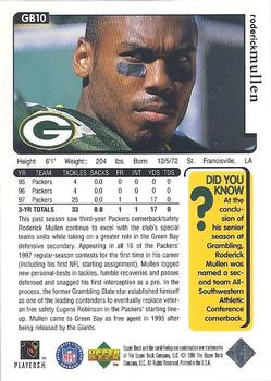 1998 Upper Deck ShopKo Green Bay Packers I #GB10 Roderick Mullen Back