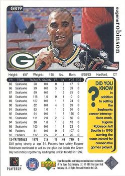 1998 Upper Deck ShopKo Green Bay Packers I #GB19 Eugene Robinson Back