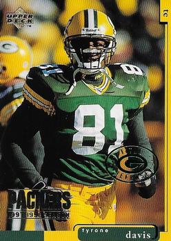 1998 Upper Deck ShopKo Green Bay Packers I - Title Defense #GB40 Tyrone Davis Front