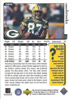 1998 Upper Deck ShopKo Green Bay Packers I - Title Defense #GB46 Robert Brooks Back