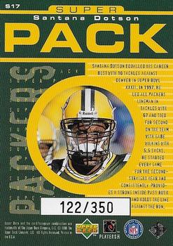 1998 Upper Deck ShopKo Green Bay Packers II - Super Pack #S17 Santana Dotson Back